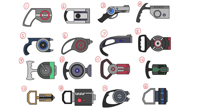 Design ideation for a grappling gun prop