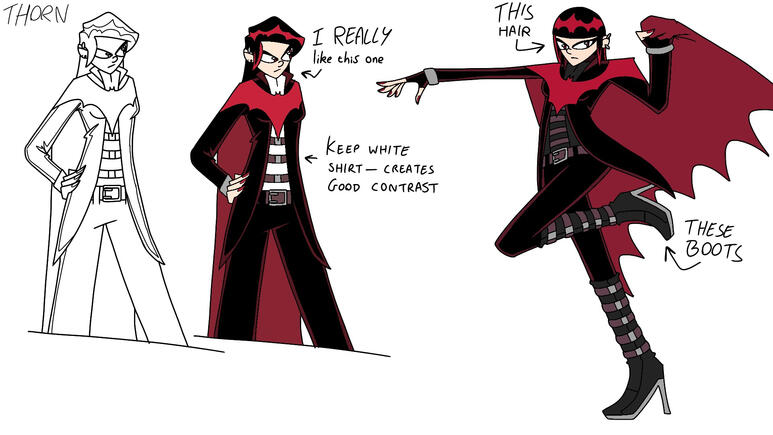 Character redesign exercise. Reinterpreting Thorn from Scooby-Doo and the Witch’s Ghost