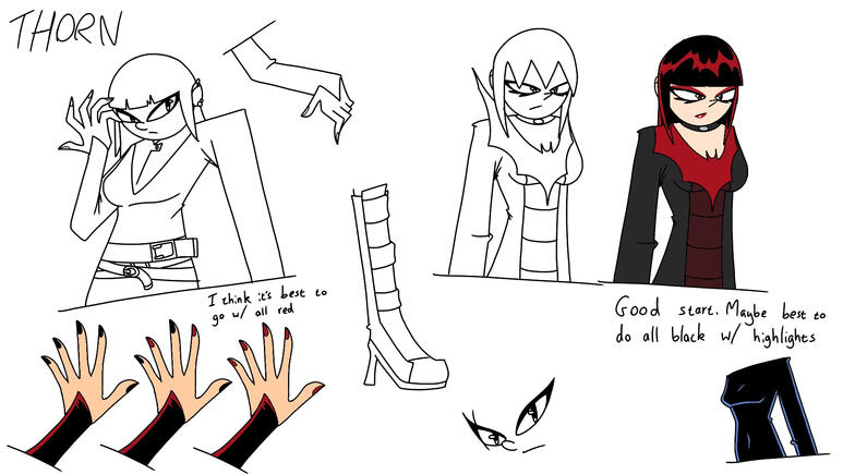 Character redesign exercise. Reinterpreting Thorn from Scooby-Doo and the Witch’s Ghost